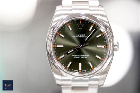 34mm rolex olive green